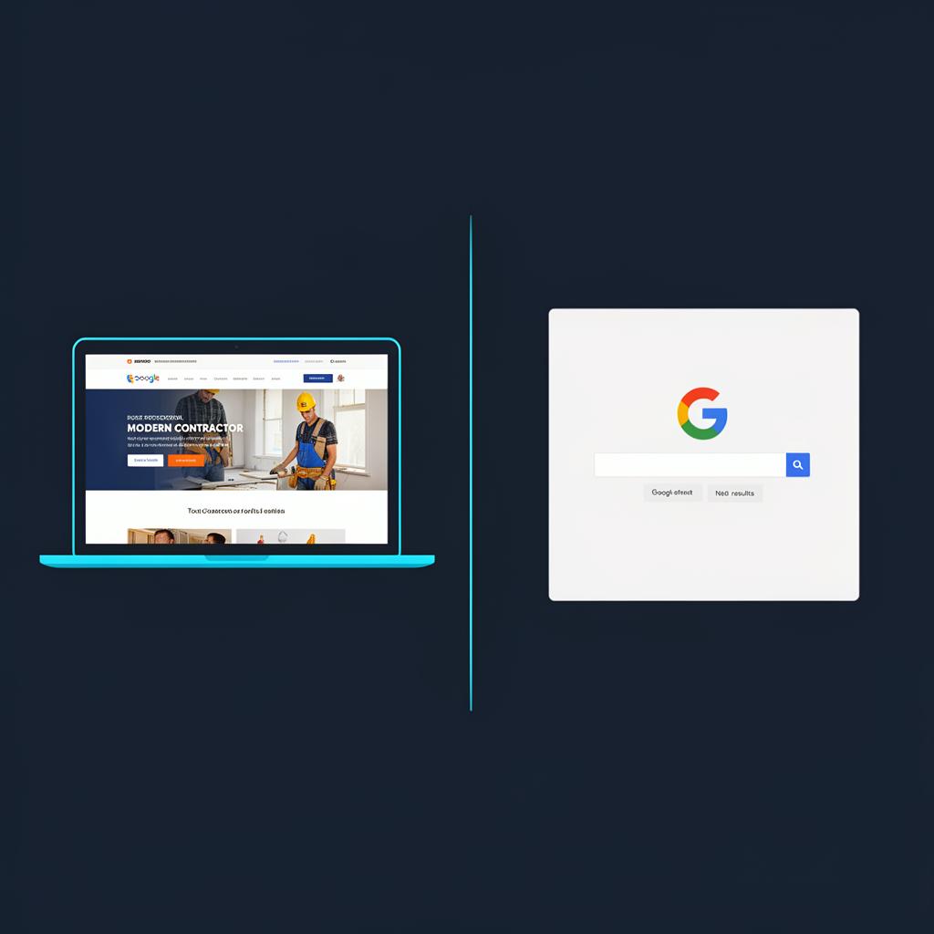 Comparison: contractor with a website vs without one