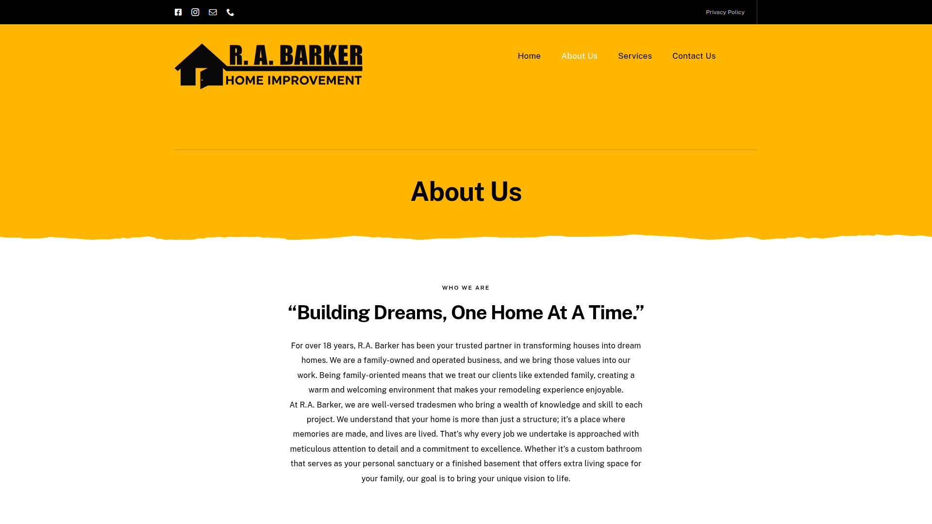 Delaware home remodeling contractor website with kitchen and bath gallery