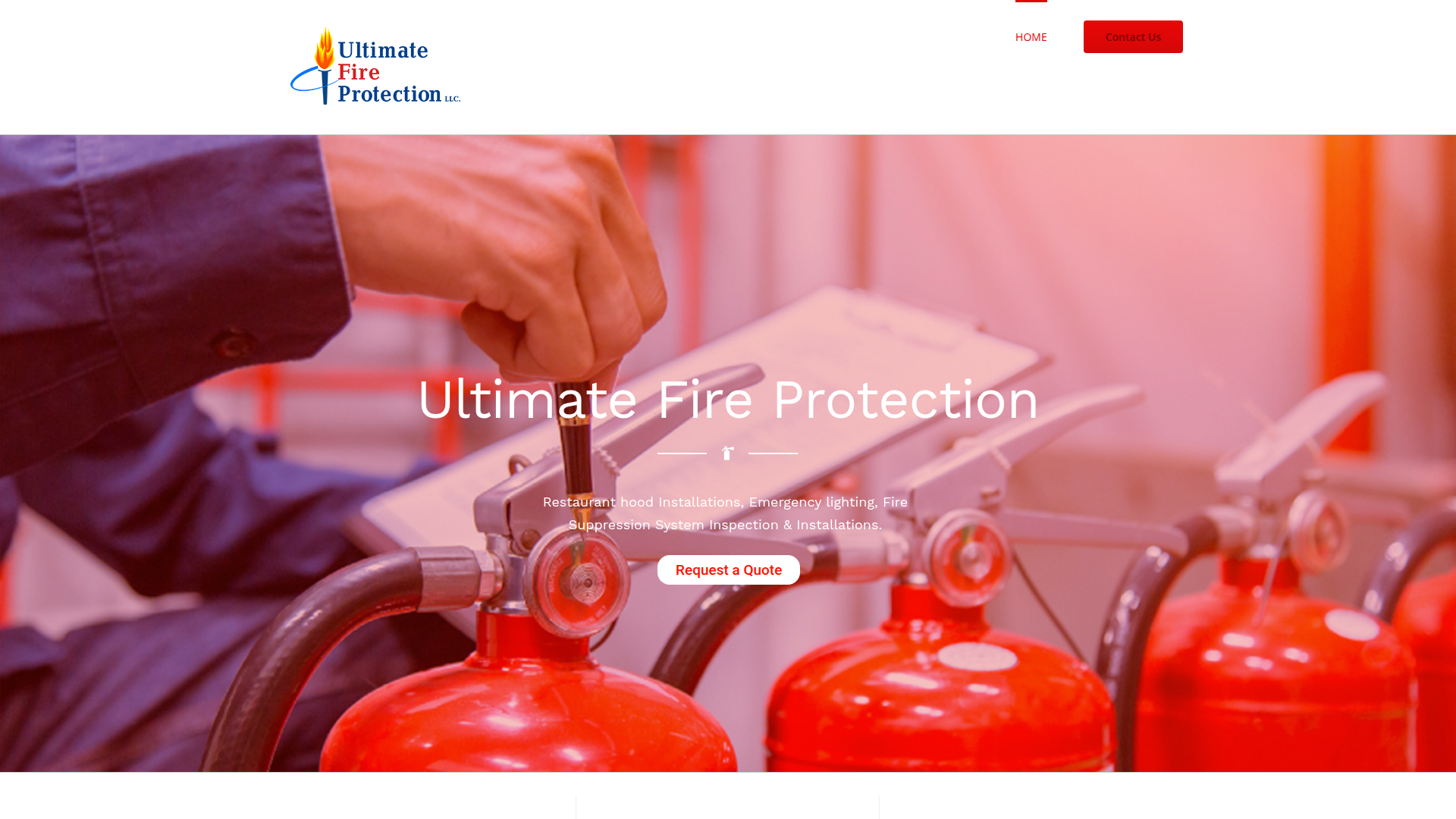 Ultimate Fire Protection services website with lead generation forms